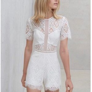 Alexis Brias Romper White Lace